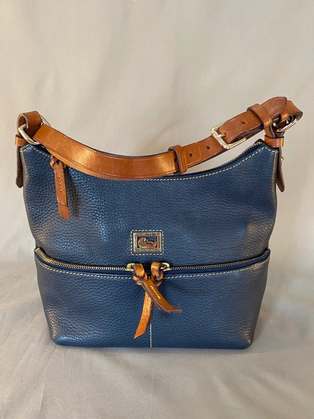 Dooney & Bourke Blue Leather Shoulder Bag Purse